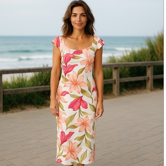 City Spirit beautiful floral maxi dress! New - Picture 1 of 11